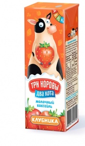 Коктель молочный с ароматом клубники