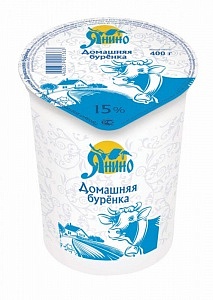 Сметана "Домашняя буренка" 15%